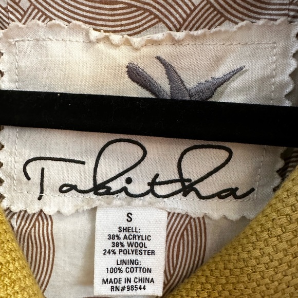 Anthropologie Tabitha Yellow Wool Blend Ascot Swing Coat - Picture 4 of 5